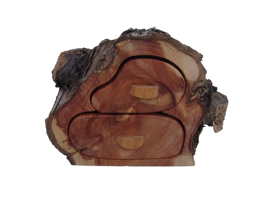 Joyero de madera de Sabina, 14x10x7cm